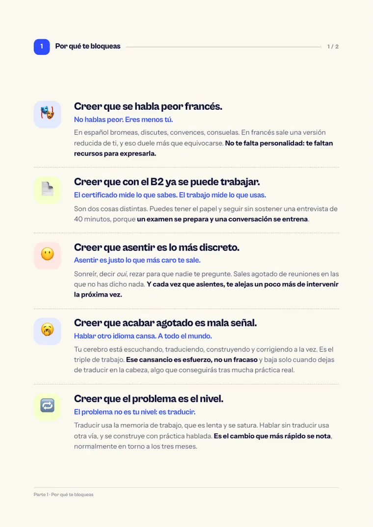 Página: diez creencias sobre el bloqueo